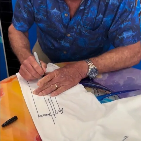 Guy Harvey auttographed beige  Men's Shirt XXL NWOT - Picture 11 of 11